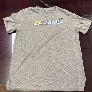 Los Angeles LA Rams Nike Dri-FIT Short-Sleeve T-Shirt Women’s Large Gray Shirt